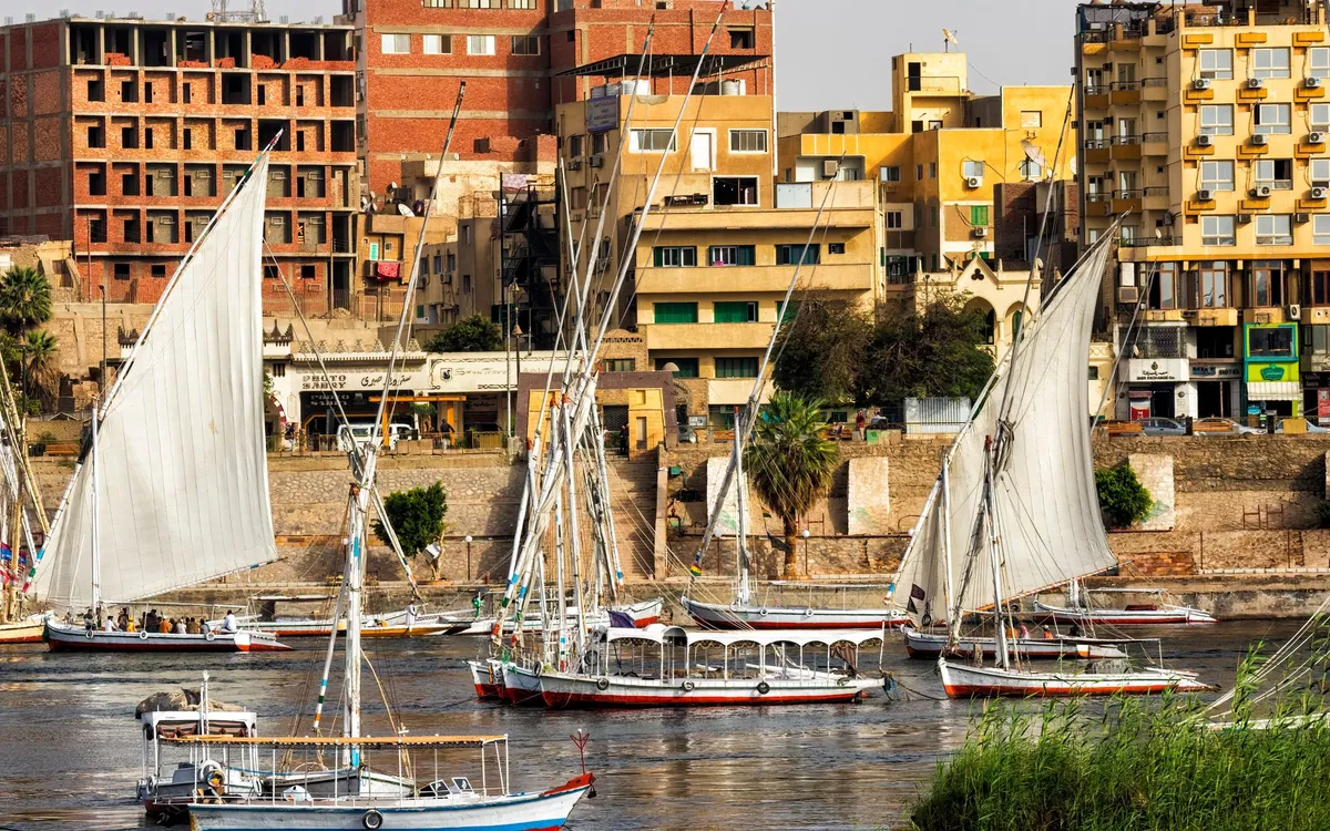 Feluccas on the Nile at Aswan