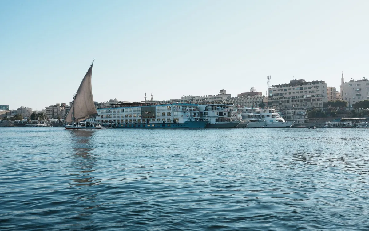 A cruise ship on the Nile