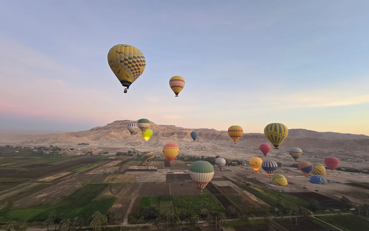 Hot-air balloon over Luxor