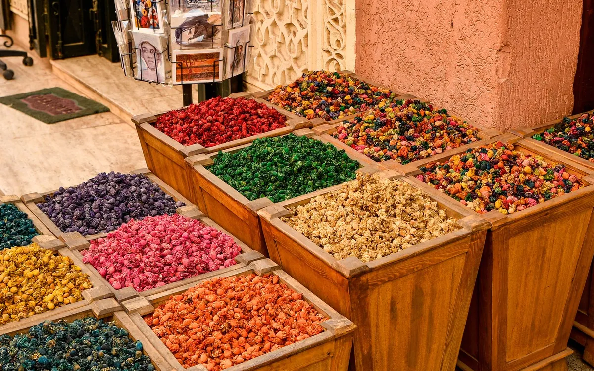 An Egyptian spice market